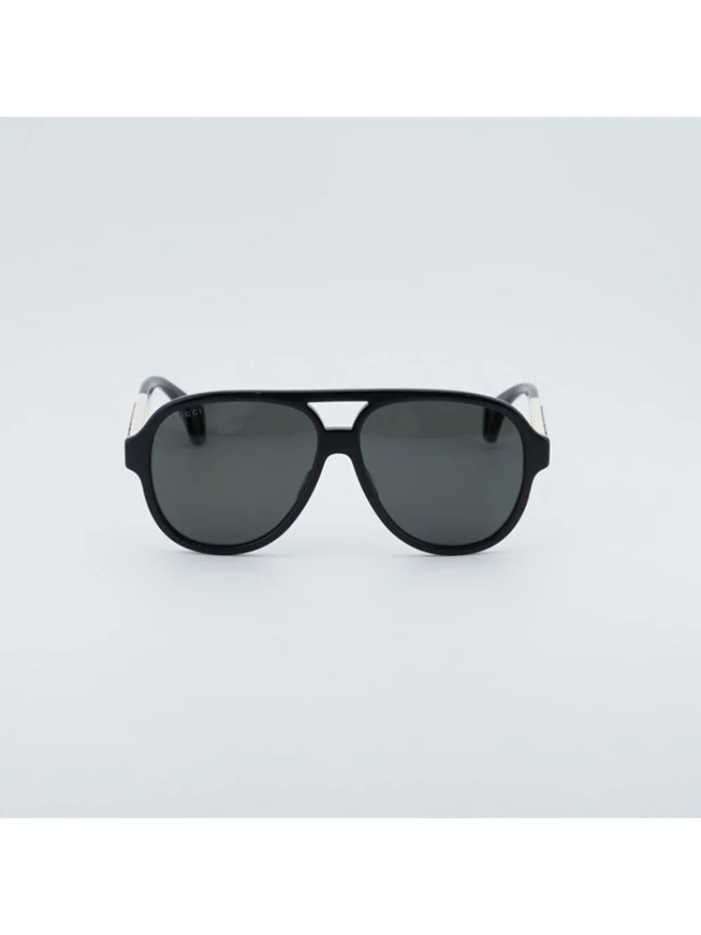 Gucci GG0463S 002 Sunglasses Black Aviator Frame, Grey Lenses
